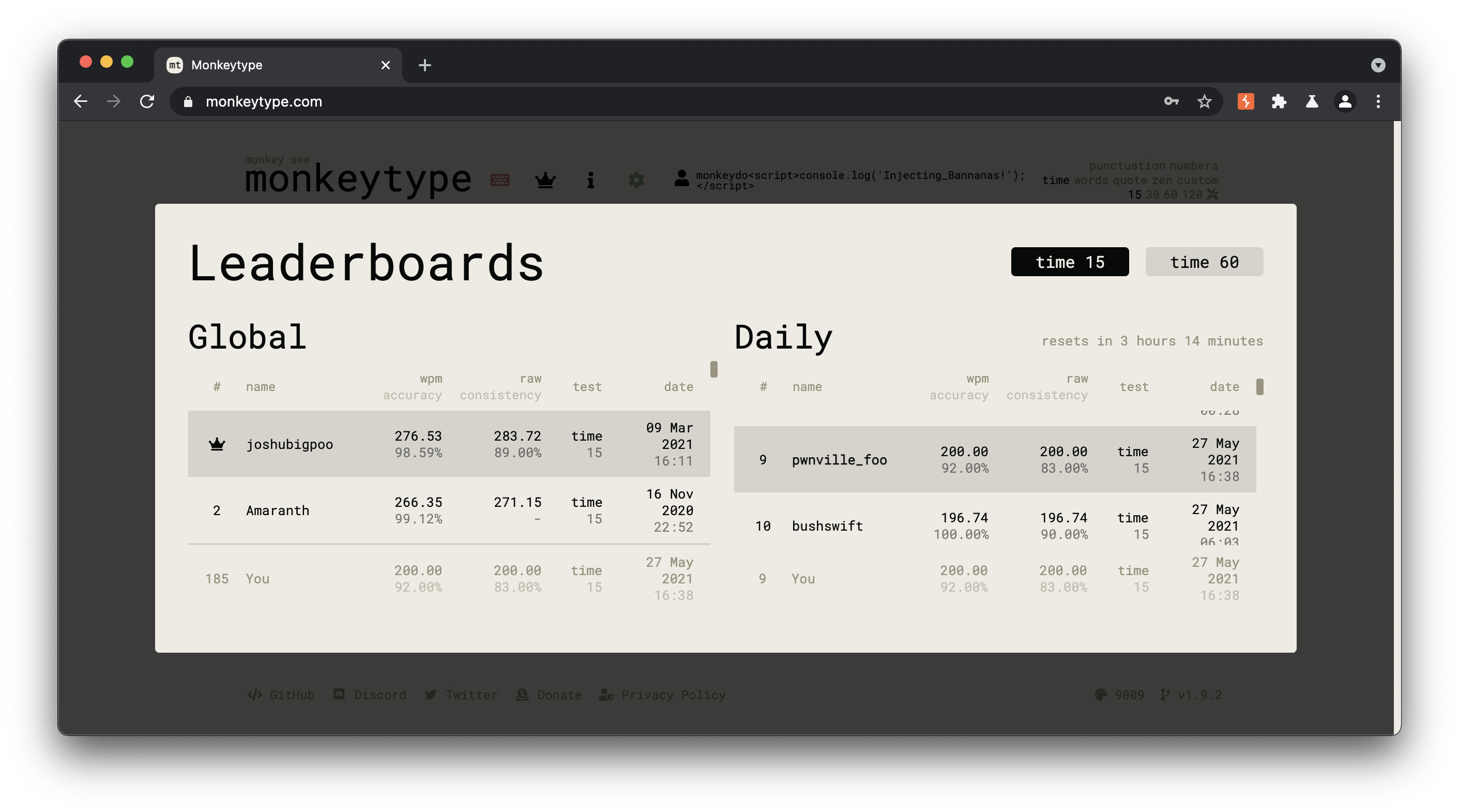 Monkeytype domain statistics - Monkeytype.com